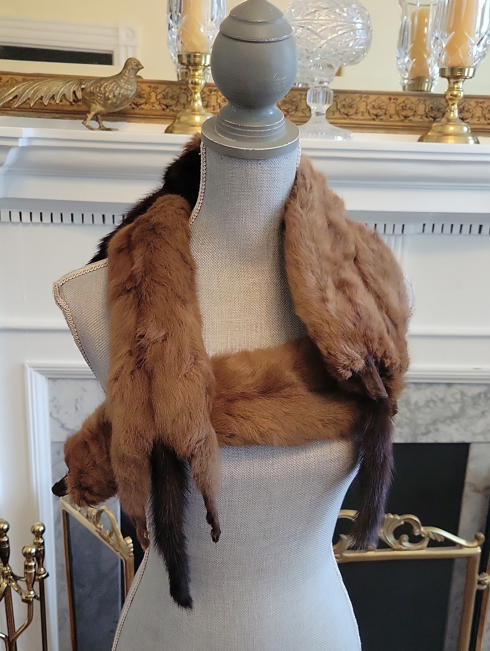 Vtg Multi-pelt Fur Wrap